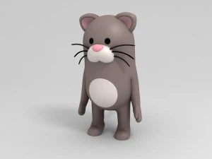 rigged cat character 3D Model