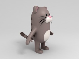 rigged cat character 3D Модель