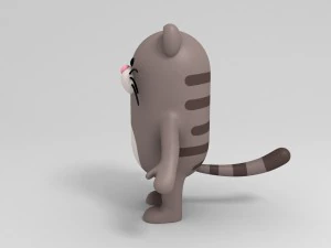 rigged cat character 3D Model