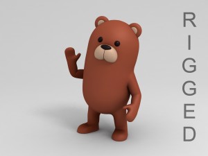 rigged bear character 3D Model
