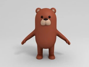 rigged bear character 3D Model