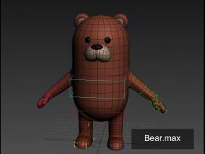 rigged bear character 3D Model