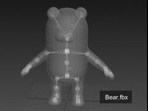 rigged bear character Model 3D