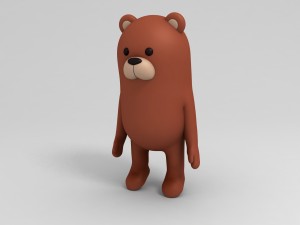 rigged bear character Model 3D