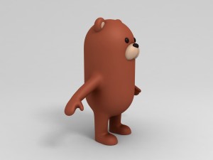 rigged bear character Model 3D