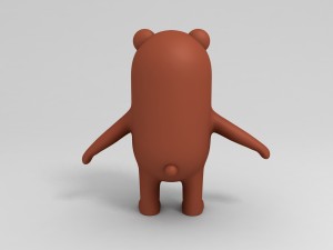 rigged bear character Model 3D