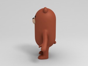 rigged bear character Model 3D