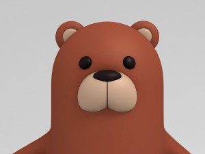 rigged bear character Model 3D