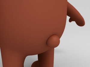 rigged bear character Model 3D