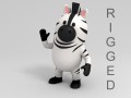 rigged zebra character 3d 3D 모델