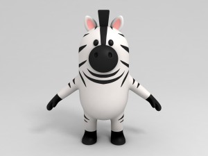 rigged zebra character 3d 3D Model