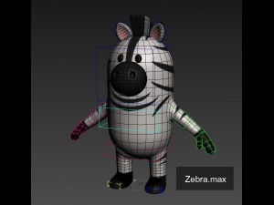 rigged zebra character 3d 3D Model