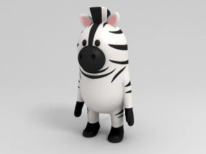 rigged zebra character 3d 3D Model