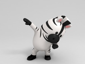 rigged zebra character 3d 3D Model