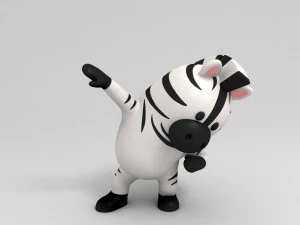 rigged zebra character 3d 3D Model