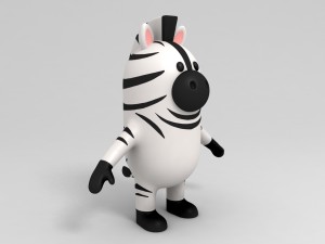 rigged zebra character 3d 3D Model