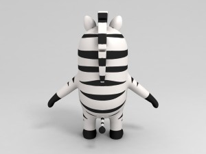 rigged zebra character 3d 3D Model