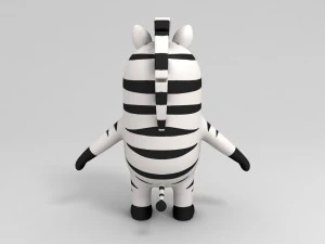 rigged zebra character 3d 3D Model