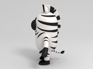 rigged zebra character 3d 3D Model