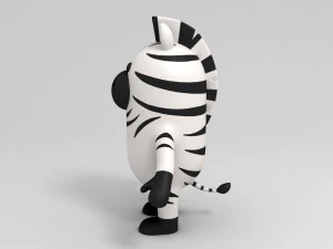 rigged zebra character 3d 3D Model