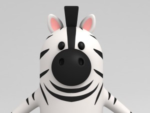 rigged zebra character 3d 3D Model