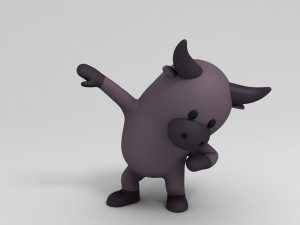 rigged cartoon buffalo 3D मॉडल