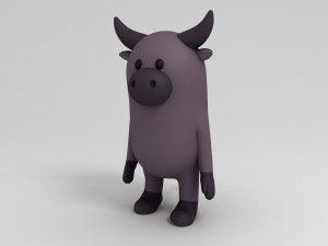 rigged cartoon buffalo 3D मॉडल