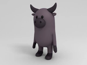 bufalo dei cartoni animati truccato Modello 3D