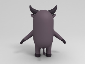 rigged cartoon buffalo 3D मॉडल
