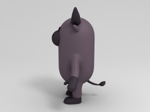 rigged cartoon buffalo 3D मॉडल