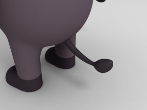 rigged cartoon buffalo 3D मॉडल