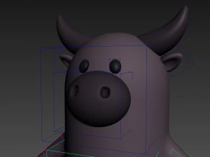 bufalo dei cartoni animati truccato Modello 3D