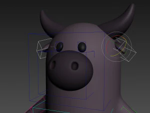 bufalo dei cartoni animati truccato Modello 3D