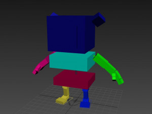 rigged cartoon buffalo 3D मॉडल