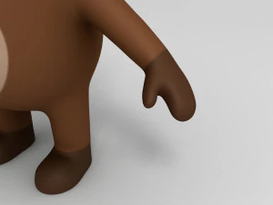 rigged cartoon reindeer 3D Model