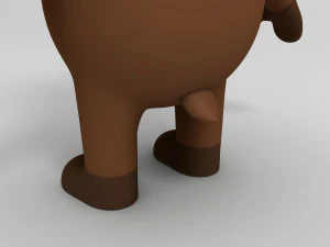 rigged cartoon reindeer 3D Model