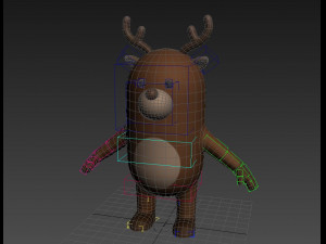 rigged cartoon reindeer 3D 모델
