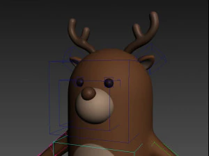 rigged cartoon reindeer 3D Model