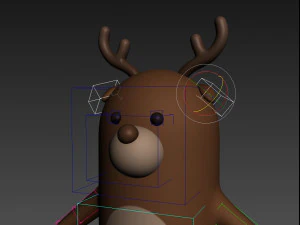 rigged cartoon reindeer 3D Model