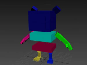 rigged cartoon reindeer 3D Model
