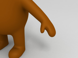rigged cartoon brown dog 3D Model