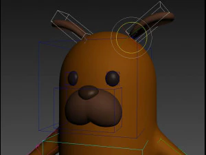 rigged cartoon brown dog 3D Model
