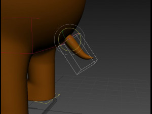 rigged cartoon brown dog 3D Model