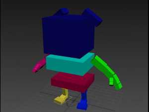 rigged cartoon brown dog 3D Model