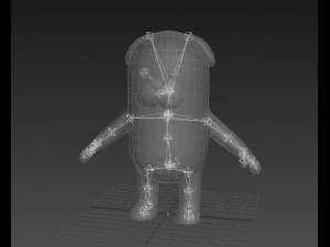 rigged cartoon brown dog 3D Model
