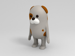 3d rigged cartoon dog 3D Model