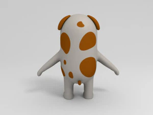 3d rigged cartoon dog 3D Model