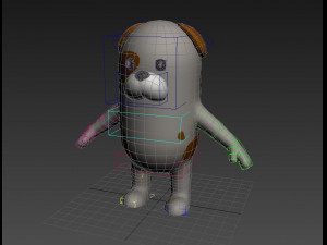 3d rigged cartoon dog 3D Model