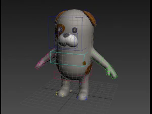 3d rigged cartoon dog 3D Model