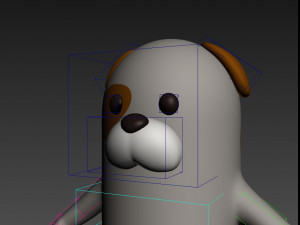 3d rigged cartoon dog 3D Model
